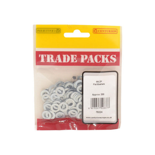Washer m6 flat 200 pack