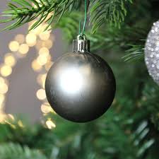 Christmas Baubles Shatter Proof Silver