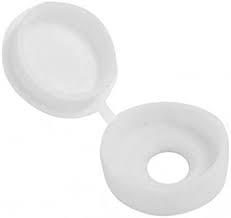 Screw Covers - White Hinged - 6-10 Screw