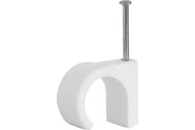 6mm White Cable Clips (Pack of 16)