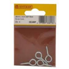 Steel Screw Eyes (Pack of 4) 25 x 4mm