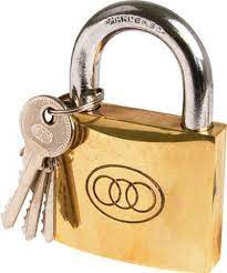 Padlock Brass 25mm Tri-Circle