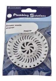White Plastic Bath Shower Strainer