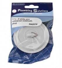 Plug - Sink Bath - White - 1 1/2" - 2"