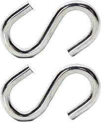 S Hook (Pack of 2) 3mm
