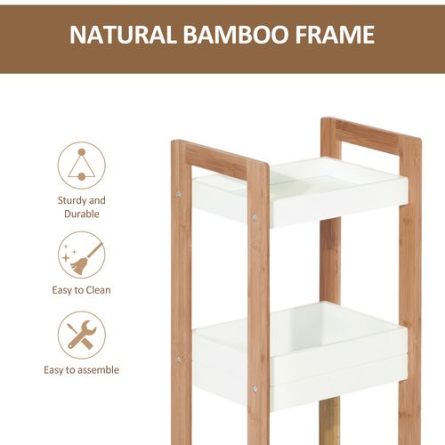 Bathroom Shelves, 3-Tier-Bamboo