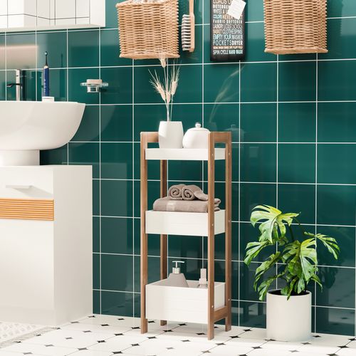 Bathroom Shelves, 3-Tier-Bamboo