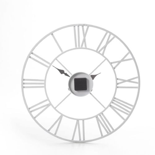 40CM ROMAN METAL CLOCK WHITE