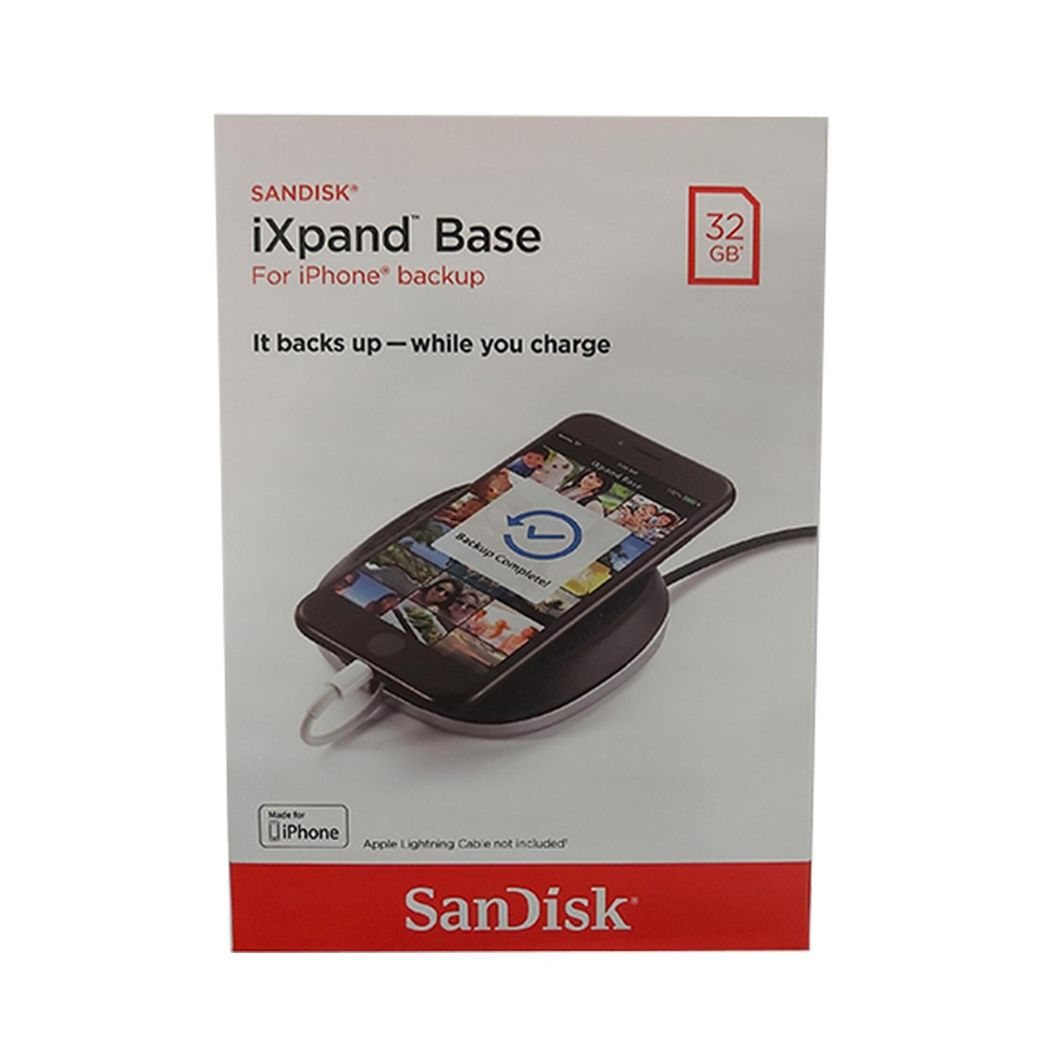SanDisk iXpand Base For Phone Charging & Backup - Black 32 GB