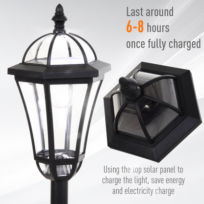 Elegant Solar-Powered LED Garden Lanterns - 2 Pack, Weather-Resistant Design