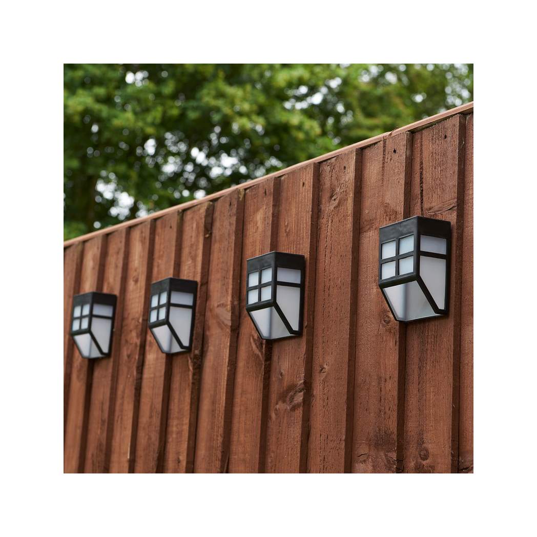 Elegant Solar Fence Lights - Pack of 4 | Warm Ambience & Modern Design