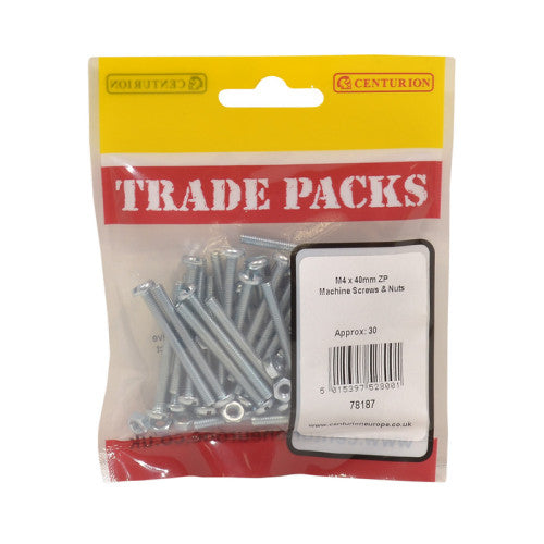 Machine screw m4 x 40mm 30 pack