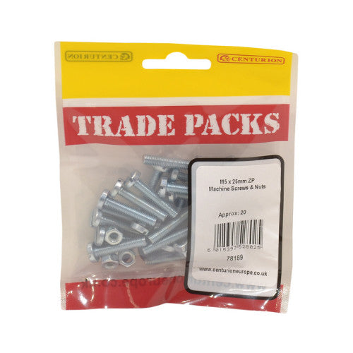 Machine screw m5 x 25mm 20 pack