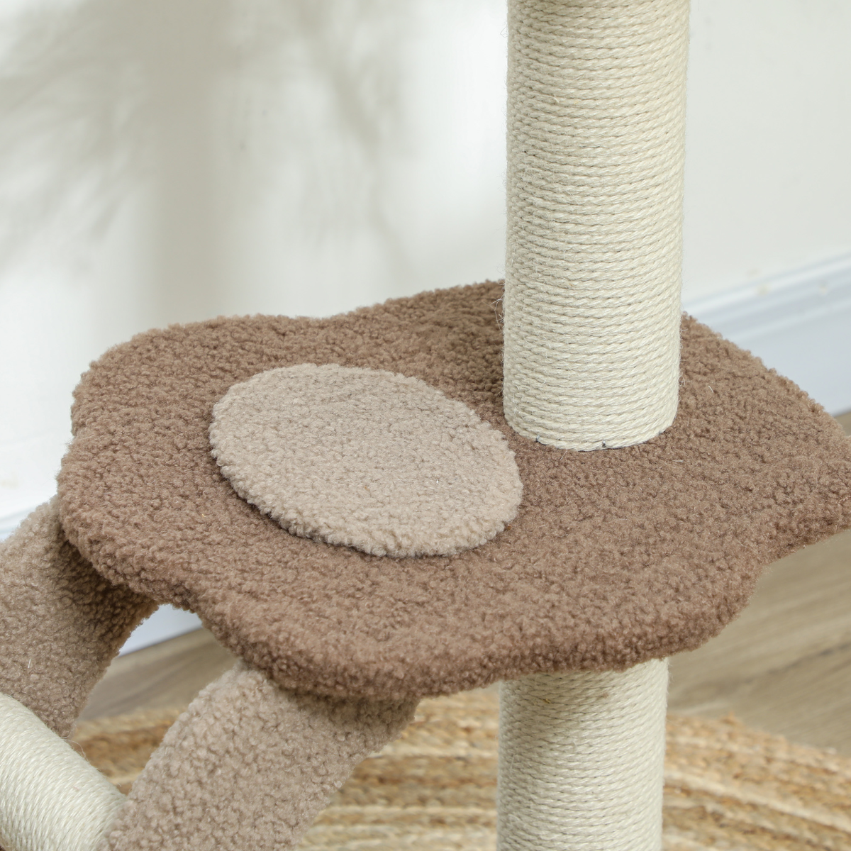 PawHut 88cm Cat Tee for Indoor Cats, Cat Tower with Scratching Post, Brown