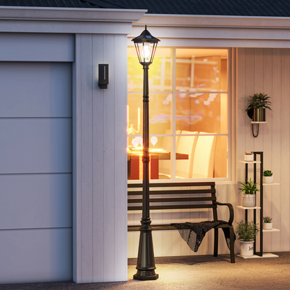 Antique-Style LED Solar Garden Lamp Post – Energy-Efficient Outdoor Lighting