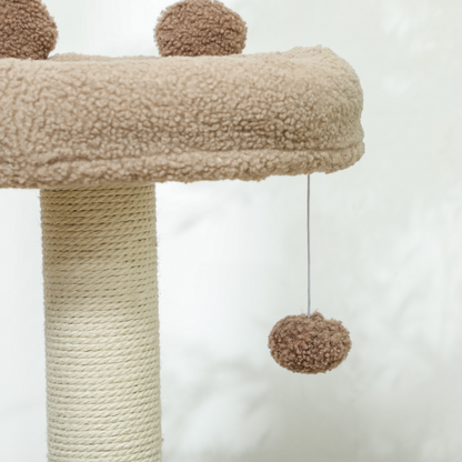 PawHut 88cm Cat Tee for Indoor Cats, Cat Tower with Scratching Post, Brown