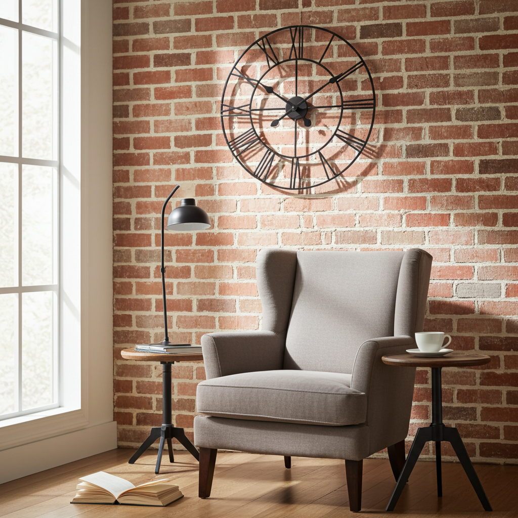 40CM ROMAN METAL CLOCK WHITE