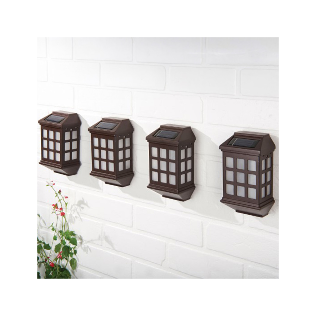 Deluxe Solar LED Lights Set of 4 - Ambient Warm Glow for Outdoor Elegance