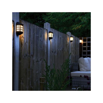 Deluxe Solar LED Lights Set of 4 - Ambient Warm Glow for Outdoor Elegance