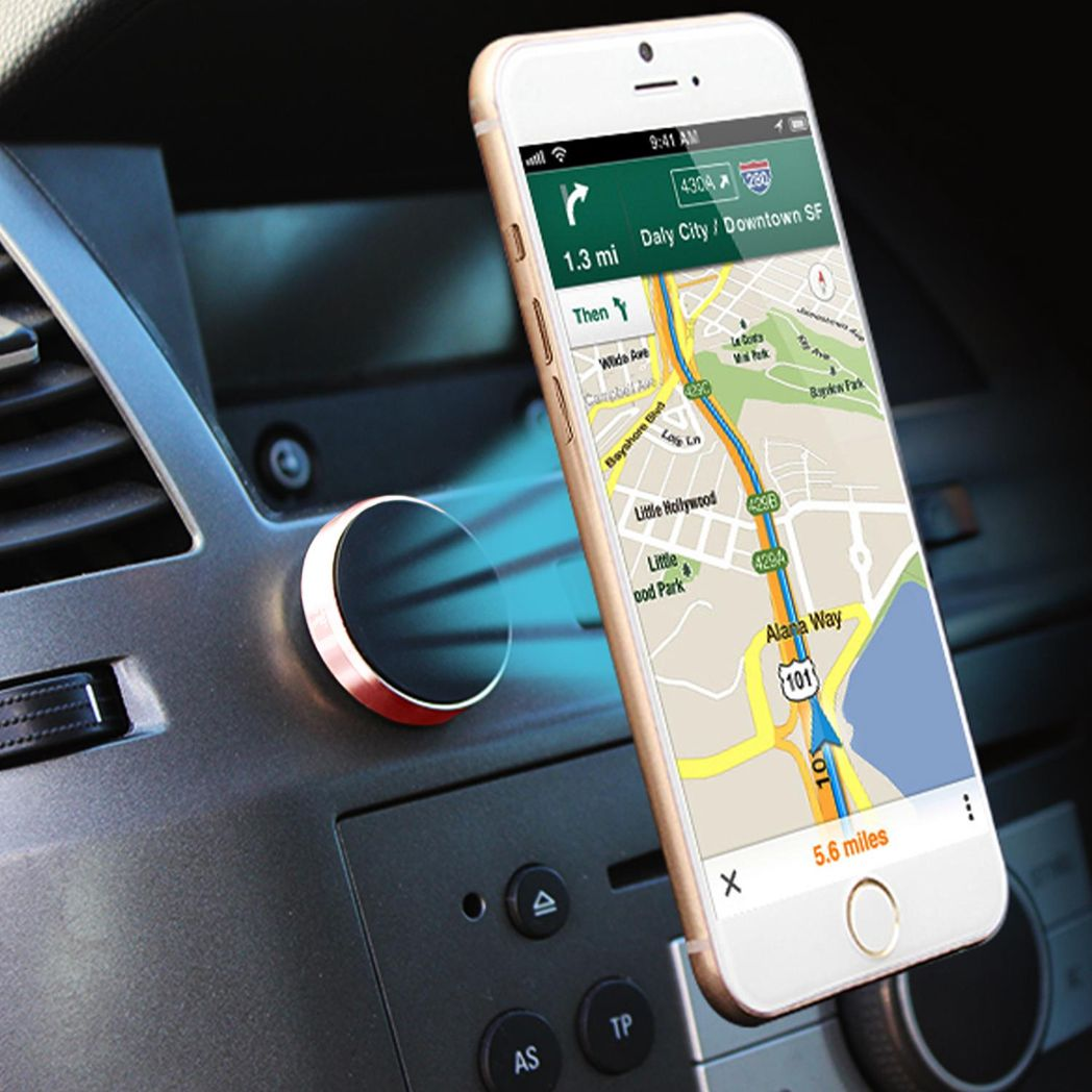 AQ Lightweight Round Universal Magnetic Phone Holder - Rose Gold