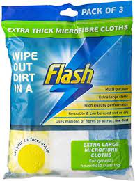 Flash Microfibre Cloths 3pk