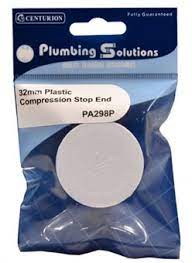 Stop End Compression Plastic 32mm