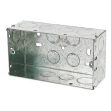 2 Gang 47mm Deep Galvanised Steel Box