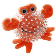 bobble ball crab dog toy