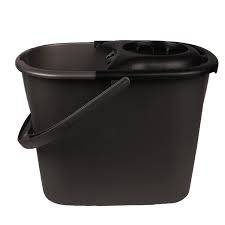 Black Plastic Mop Bucket