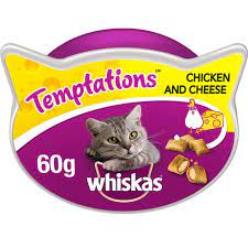 Wiskas temptations chicken & cheese 60g