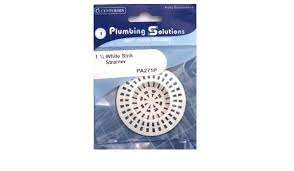 Sink Strainer White Plastic