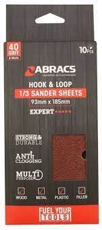 sanding sheets 1/3 93 x 185 abracs