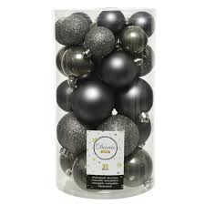 Christmas Baubles Shatter Proof Silver