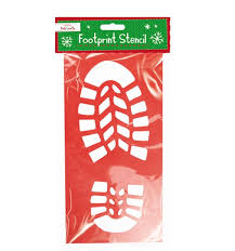 Santa Foot Print Stencil