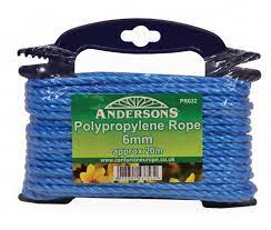 6mm x 20m Multi Blue Poly Rope