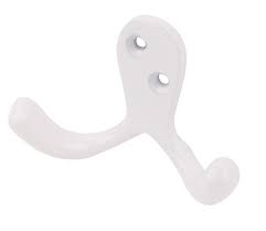 White Double Robe Hook