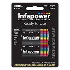 Infapower Rechargeable Batteries C 2S