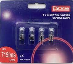 12v g4 halogen bulb x 4 35w