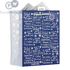 Christmas Gift Bag Blue Lg