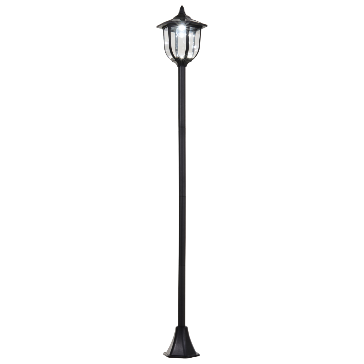 Elegant 1.77m Solar LED Garden Lamp Post - Eco-Friendly Illumination