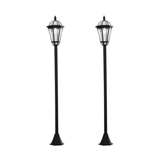 Elegant Solar-Powered LED Garden Lanterns - 2 Pack, Weather-Resistant Design