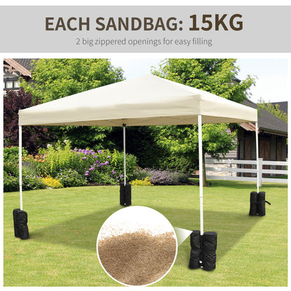 4 Pc Gazebo Sand Bag Weight Set-Black