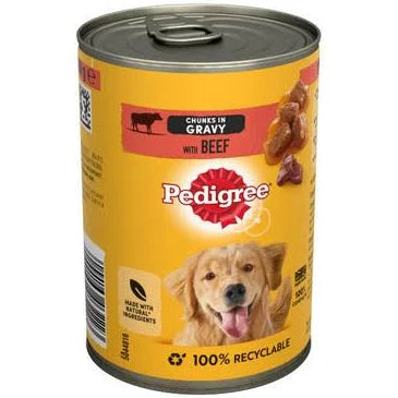 pedigree beef in gravy 400g tin