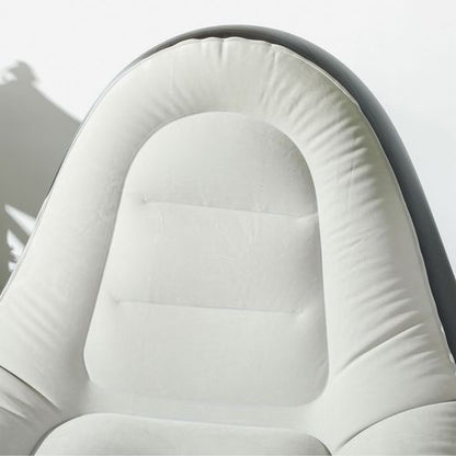 Outsunny Inflatable Chair and Foot Stool for Gaming, Reading, Watching, Grey