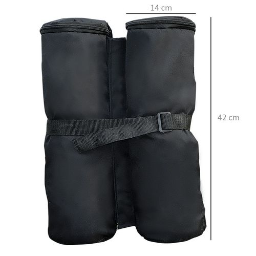 4 Pc Gazebo Sand Bag Weight Set-Black