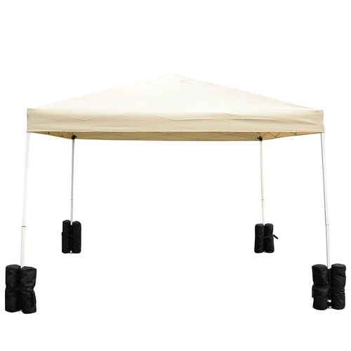 4 Pc Gazebo Sand Bag Weight Set-Black